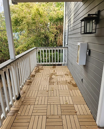 Porch Cardboard Cleanout — after
