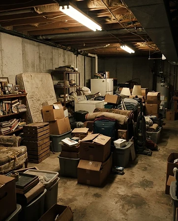 Basement Cleanout — before