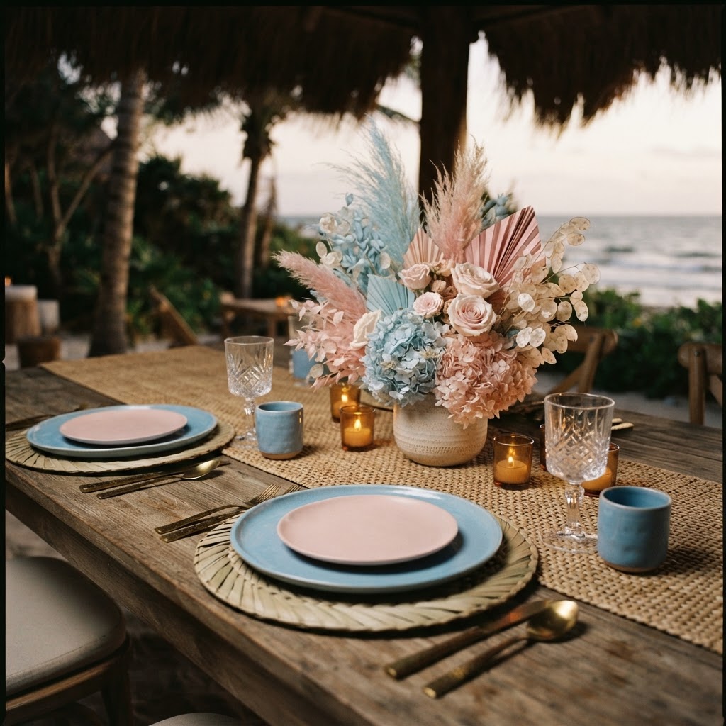 Blue & Blush