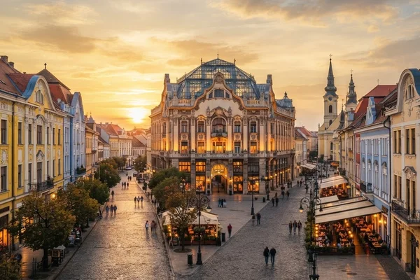 Brussels to Oradea private jet route