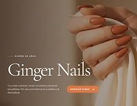 Diseño de la página de Ginger Nails
