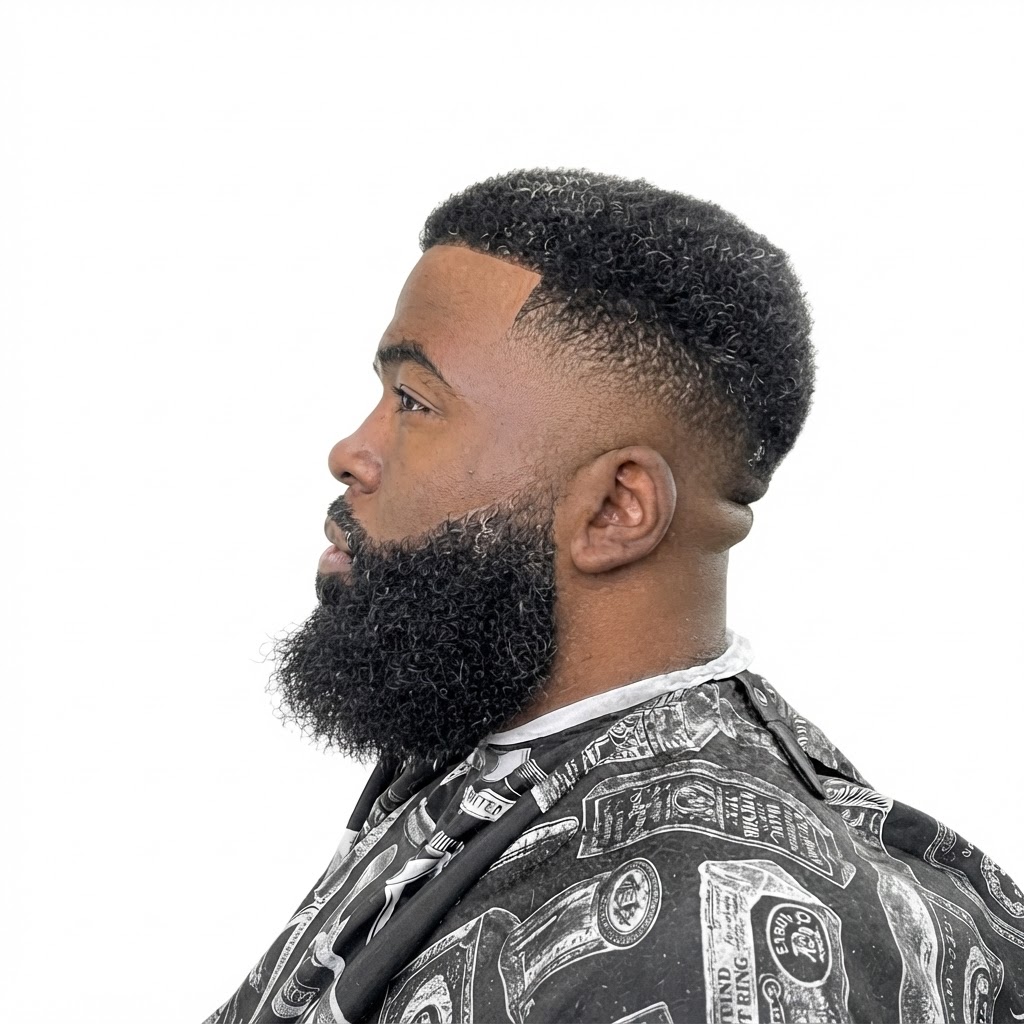 Fade with beard work