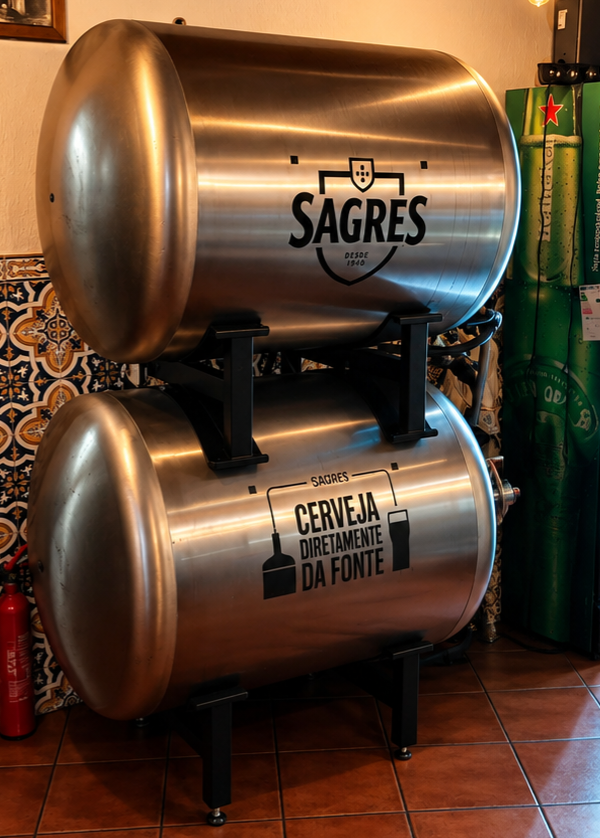 Cerveja diretamente da fonte — Sagres à pressão