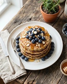 Protein Banana Oat Pancakes