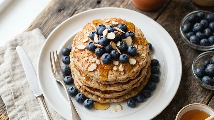 Protein Banana Oat Pancakes