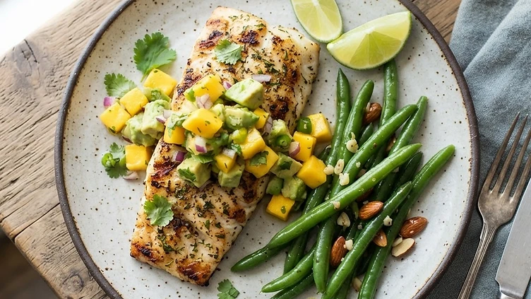 Grilled Mahi Mahi with Mango Avocado Salsa