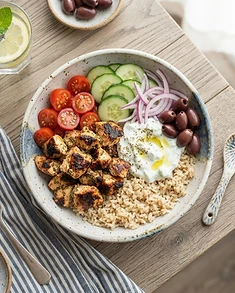 Greek Chicken Gyro Bowl