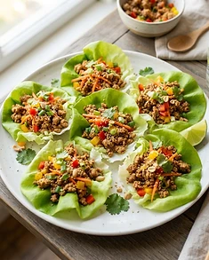Turkey Veggie Lettuce Wraps