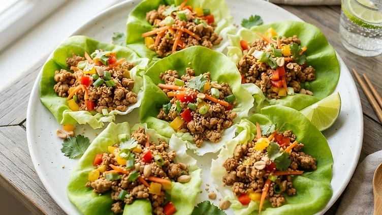 Turkey Veggie Lettuce Wraps