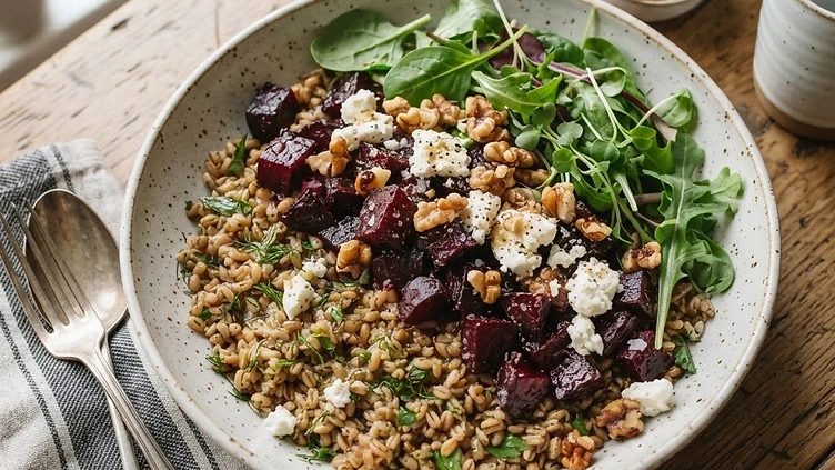 Roasted Beet & Farro Salad