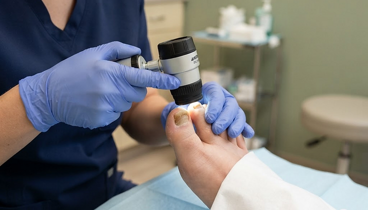 nail assessment close-up