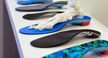 custom orthotic on the bench