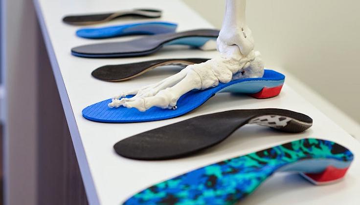 sport orthotic in a skate or boot