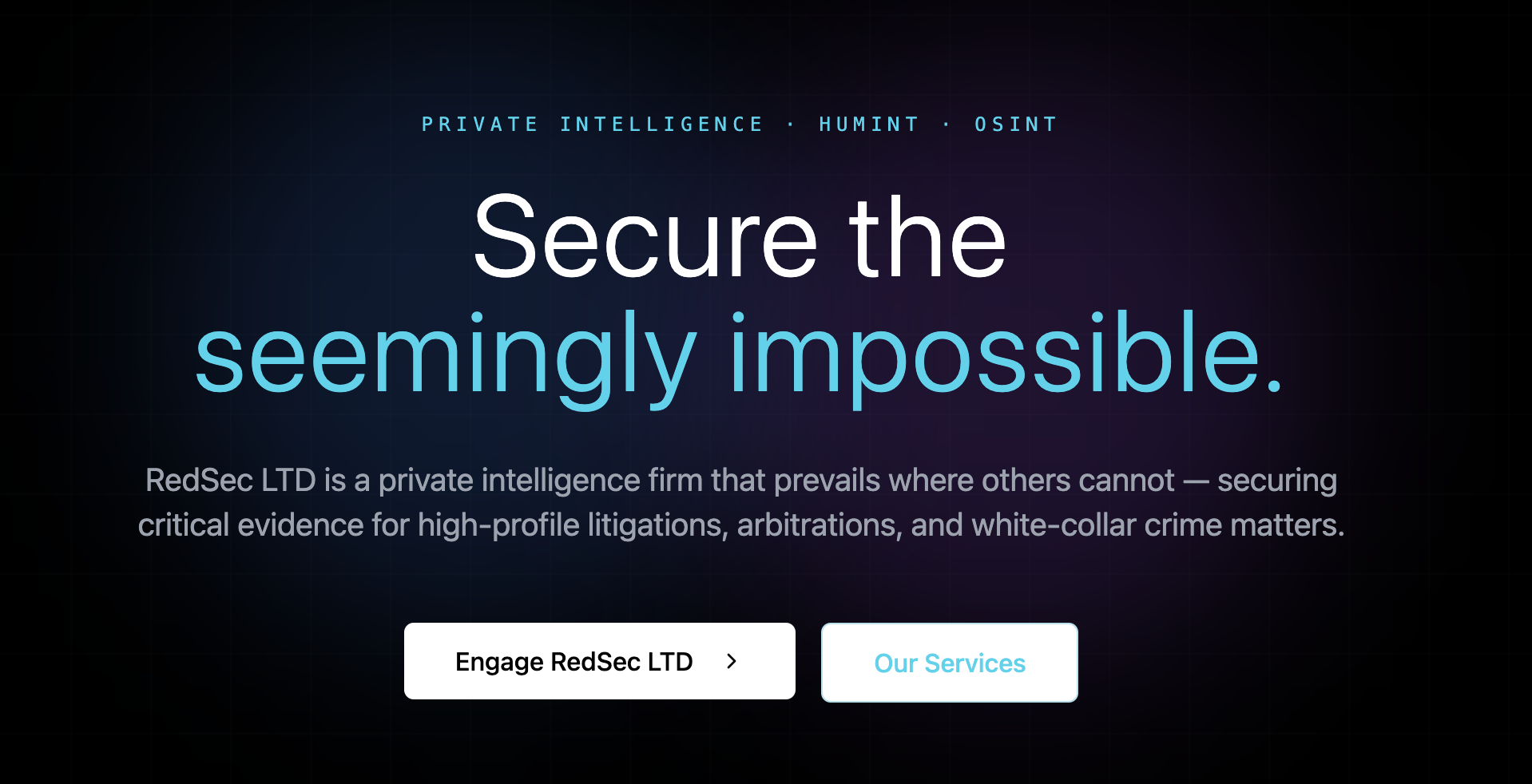 RedSec LTD — Private Intelligence · HUMINT · OSINT