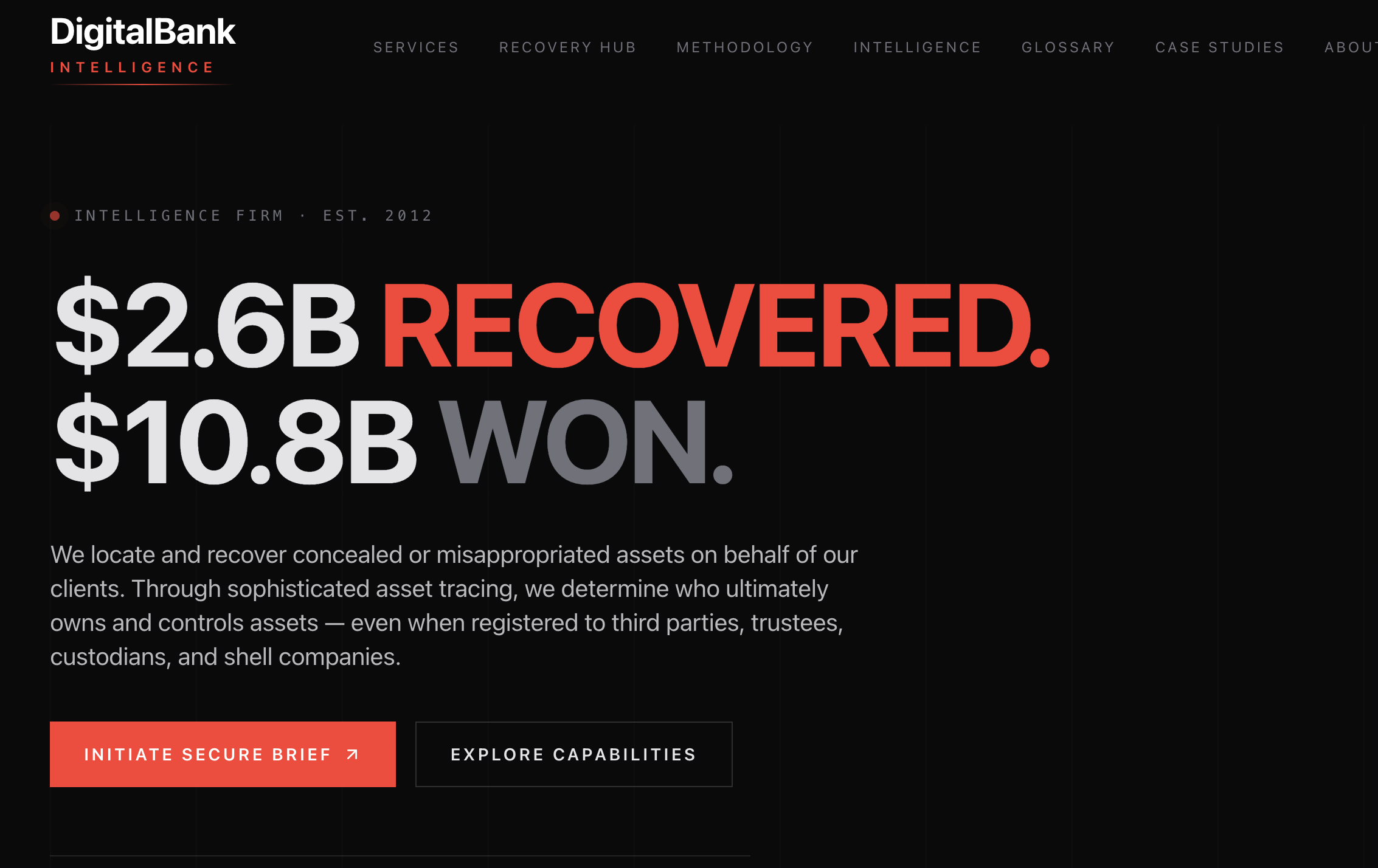 DigitalBank Intelligence — Asset Tracing & Recovery