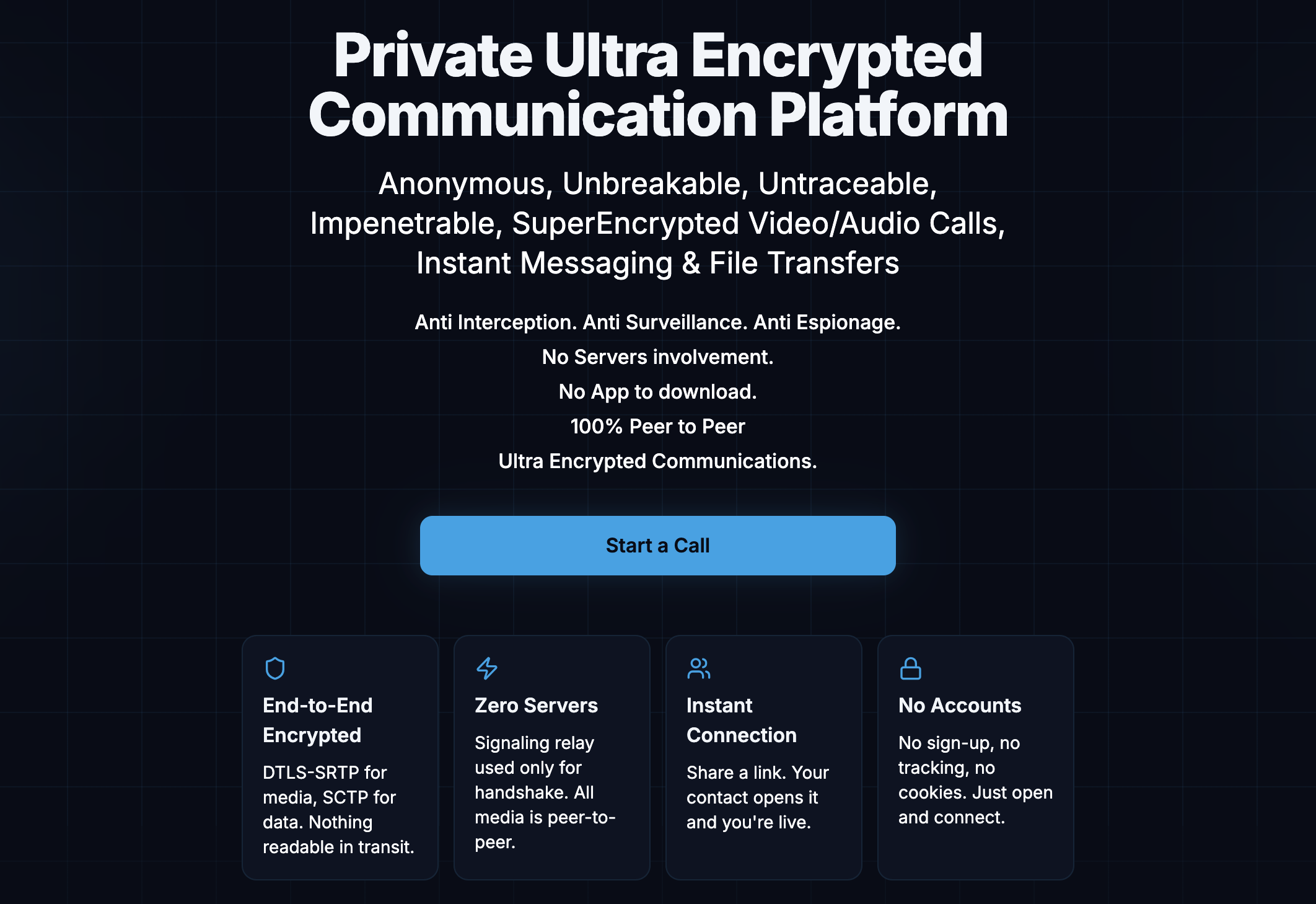 Private Ultra Encrypted Communication Platform — EchoLink