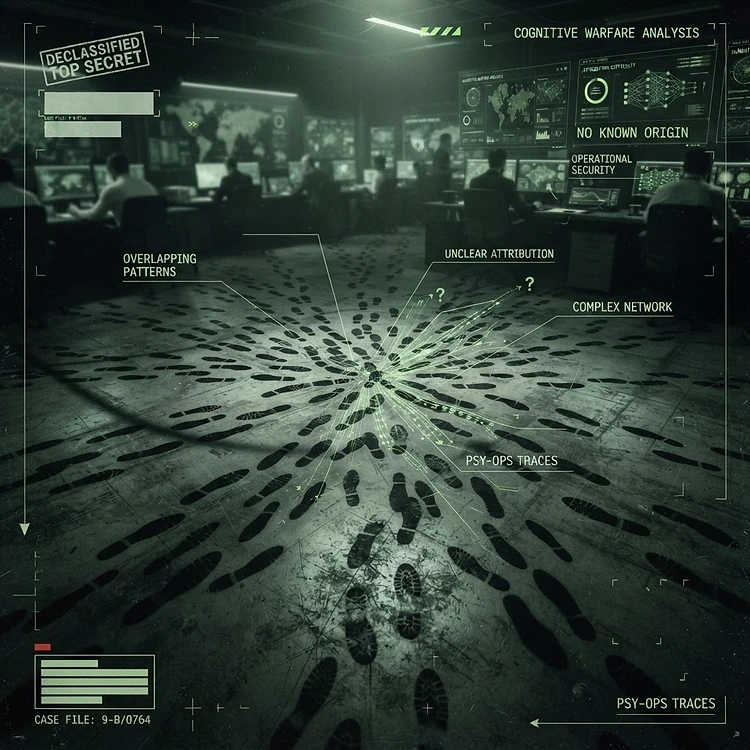 The Digital Footprint of Influence: Attribution Challenges in Cognitive Warfare