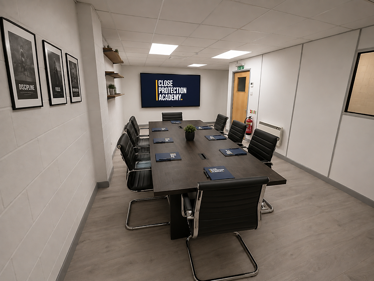 Close Protection Academy training room interior