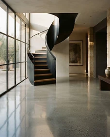 Polished Floor & Sculptural Stair