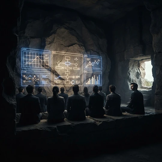 The Allegory of the Cave reframed through the representations of a modern institution