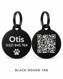 Black Round tag — Otis