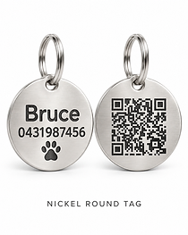 Nickel Round tag — Bruce