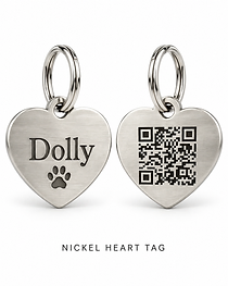 Nickel Heart tag — Dolly