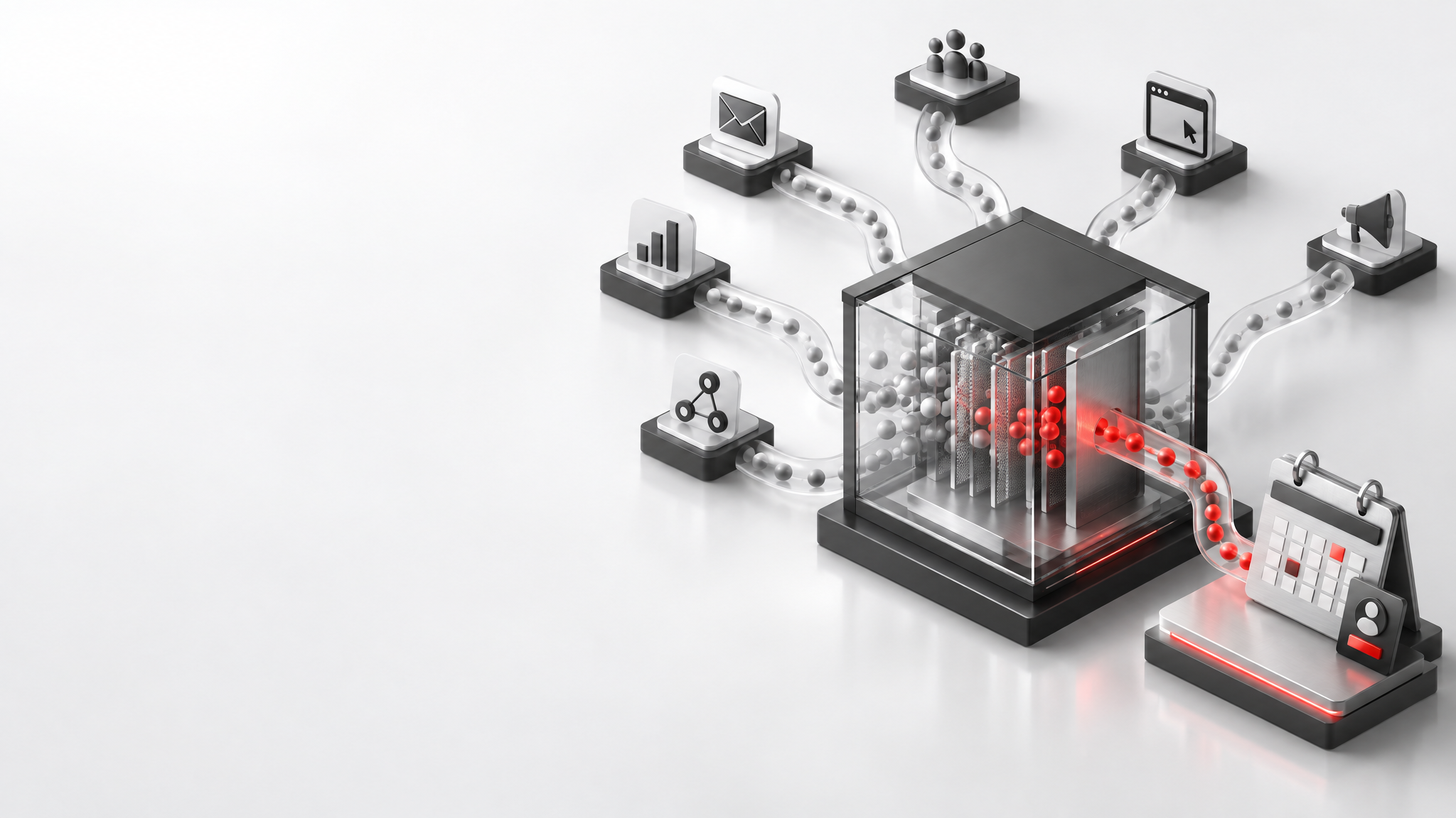 Isometric illustration of the ZipBros lead verification and delivery engine