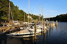 The harbor at golden hour, minutes from the starting line