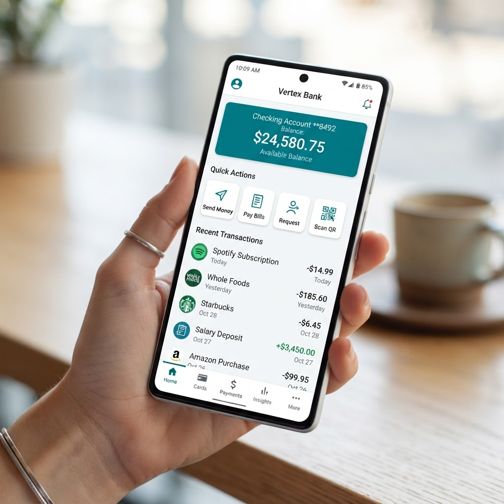 Smart scan analysis on a mobile banking app design