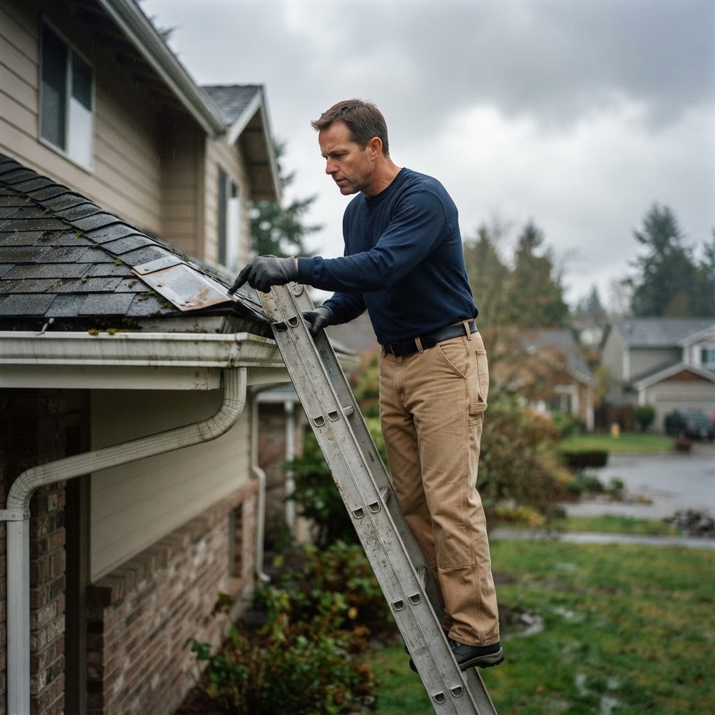 Roof inspection after a storm
