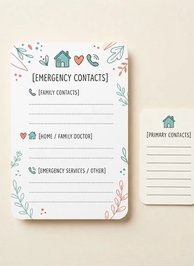 Emergency Contacts Card preview
