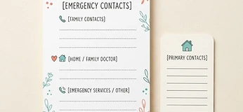 Emergency Contacts Card preview