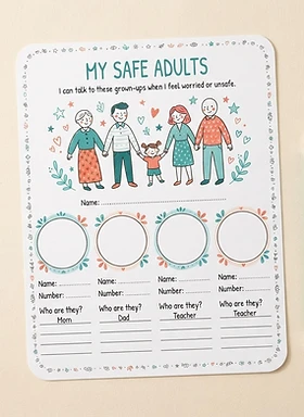 My Safe Adults Worksheet preview