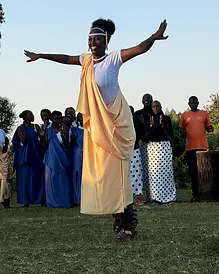 Traditional dance performance at golden hour