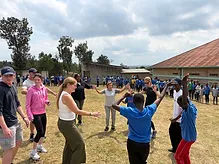 Group activity with local children