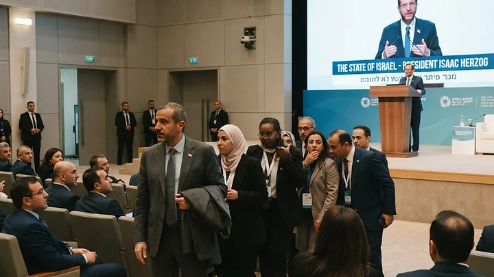 מחאה דיפלומטית בבאקו: נציגי מספר מדינות עזבו את האולם בזמן נאומו של הנשיא הרצוג - במהלך ועידת CICA באזרבייג'ן, נרשמה תקרית דיפלומטית כאשר נציגי איראן, טורקיה, כווית, פקיסטן והרשות הפלסטינית נטשו את האולם עם עלייתו של הנשיא יצחק הרצוג לנאום. האירוע התרחש על רקע ביקורו המדיני של הרצוג בבאקו וחיזוק הקשרים האסטרטגיים עם הנשיא אליאב.
