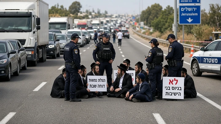 עימותים בכביש 4: מפגינים חסמו את הציר המרכזי במחאה על מעצר תלמיד ישיבה - הפגנות של 'הפלג הירושלמי' הובילו לחסימות כבישים ולשיבושי תנועה כבדים בכביש 4. הנהגים שנתקעו בפקקים התעמתו עם המפגינים, בעוד כוחות המשטרה פעלו לפנות את הציר.