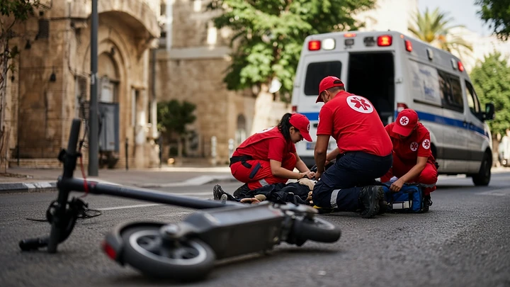 בית שמש: שני צעירים נפצעו בתאונת קורקינט חשמלי סמוך לבית העלמין - תאונת דרכים קשה התרחשה בבית שמש כאשר צעיר וצעירה שרכבו על קורקינט חשמלי נפצעו באורח קשה ובינוני. צוותי הרפואה של איחוד הצלה העניקו להם טיפול ראשוני בזירה ופינו אותם להמשך טיפול בבית החולים.