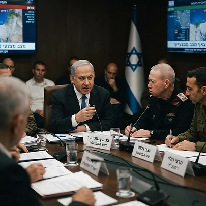 דריכות ביטחונית גבוהה: הקבינט המדיני-ביטחוני התכנס על רקע המתיחות מול איראן - על רקע ערפל קרב בנוגע למצב מול איראן, התכנס הקבינט המדיני-ביטחוני לדיון דחוף. ראש הממשלה נתניהו הבהיר כי ישראל לא תהסס לפעול נגד איראן, בעוד גורמים ביטחוניים מדווחים על דריכות גבוהה.