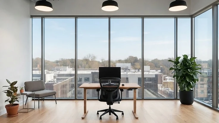 Home with a bare window before roller shades