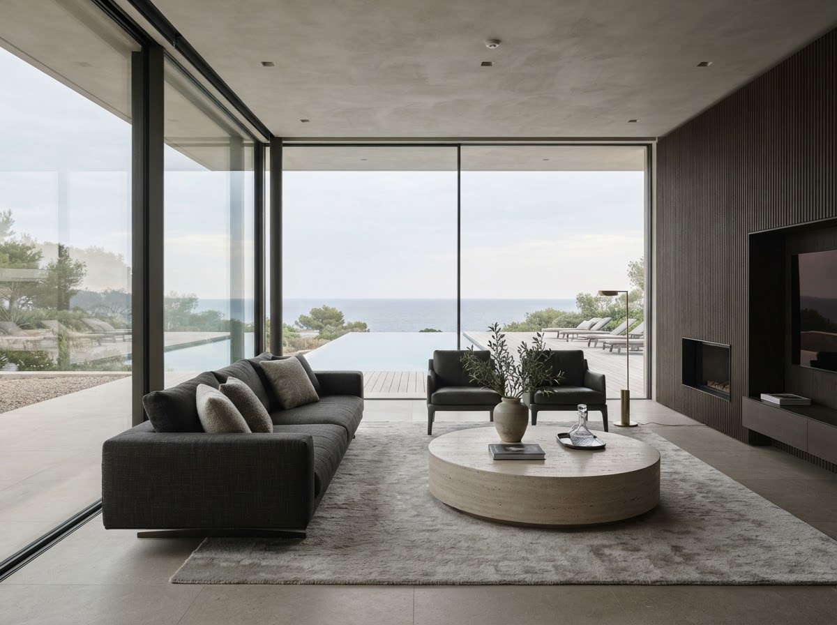 Minimalist luxury villa interior