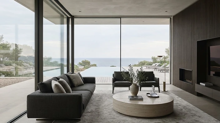 Minimalist luxury villa interior