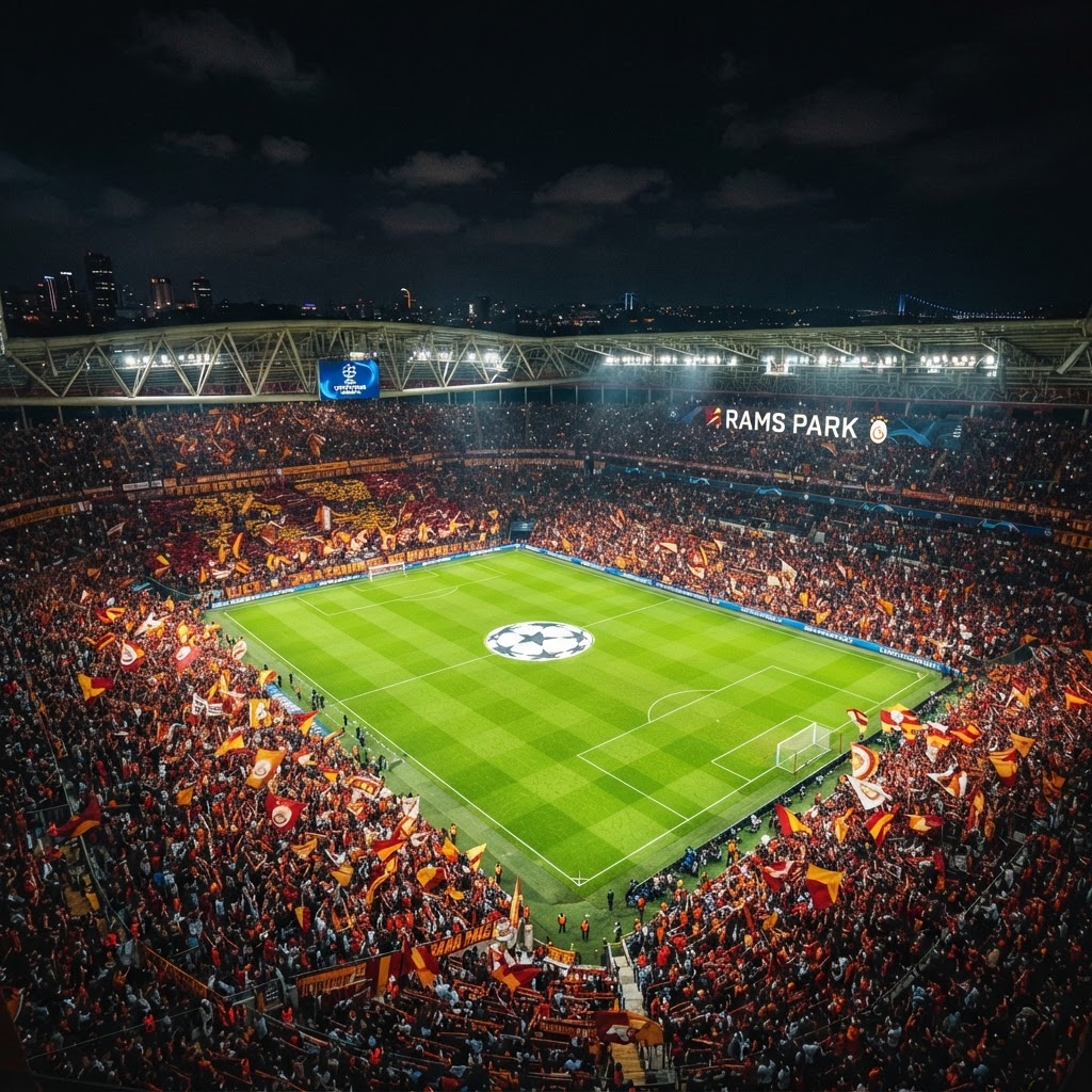 ستاد رامز بارك في إسطنبول ممتلئ بالجماهير في ليلة دوري أبطال أوروبا