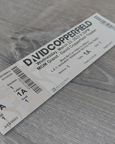 David Copperfield Performance Ticket