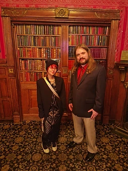 Wes and Holly Upchurch at The Magic Castle in Hollywood, California