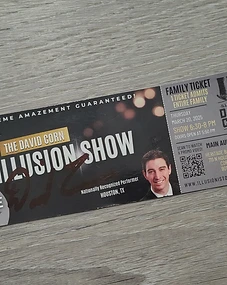 Signed ticket for The David Corn Illusion Show