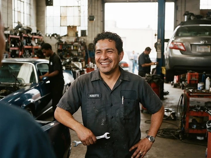 Auto mechanic shop owner relieved