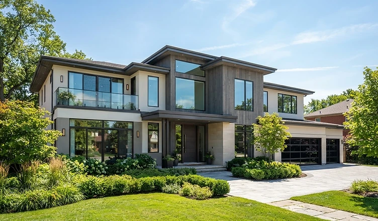 Sparkling clean windows on an upscale Indianapolis home
