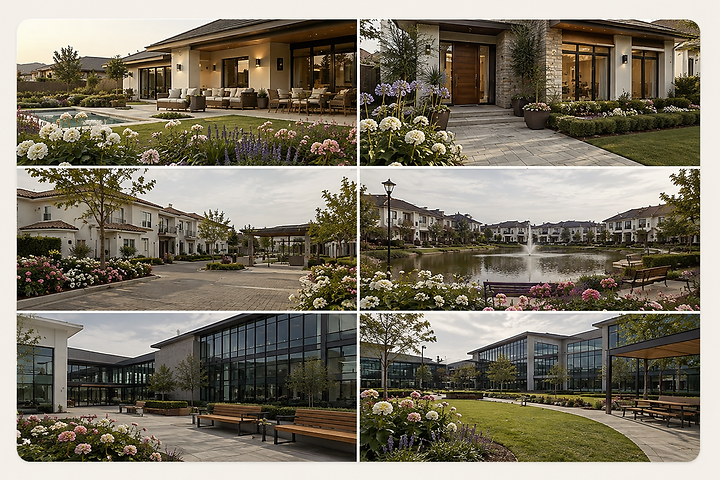 Estates and grounds maintained by Van Niel & Co